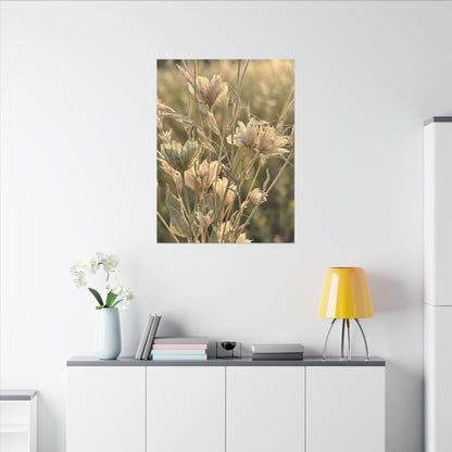 Summer Dried Flowers Minimal Line Canvas Art | Cozy Decor