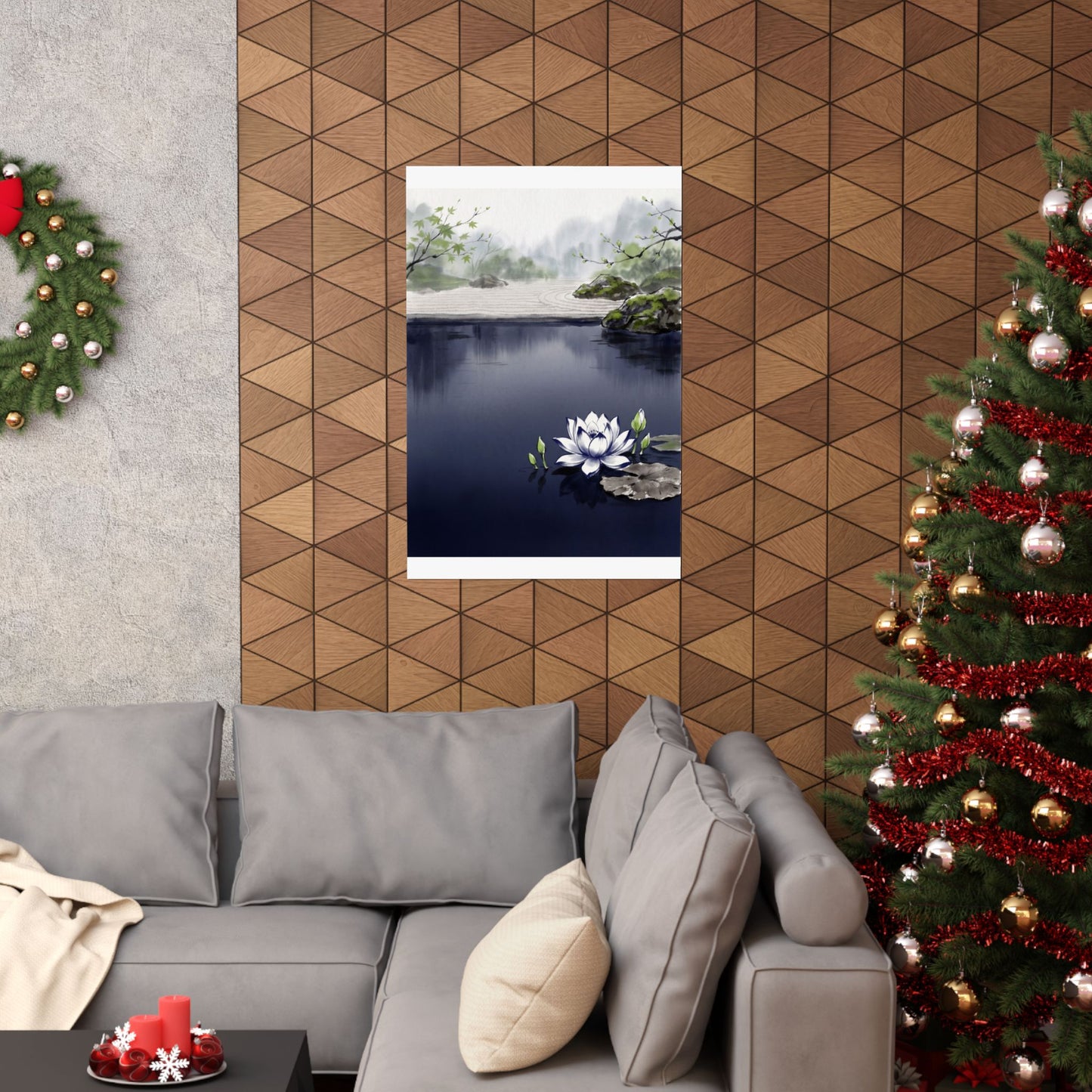 Lotus Flower Spring Wall Art Print | Zen Calm Design