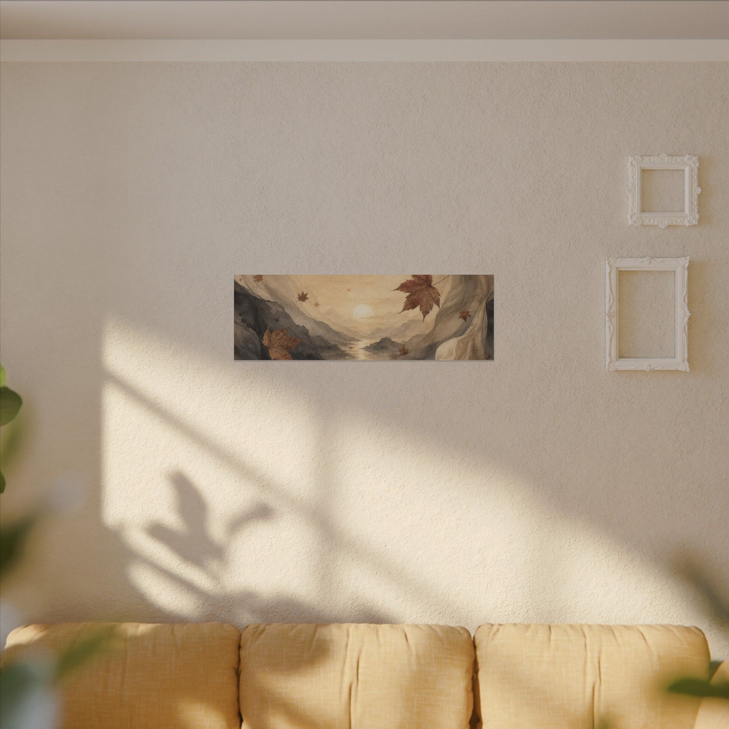 Autumn Silk Drape Watercolor Canvas Art | Earthy Decor