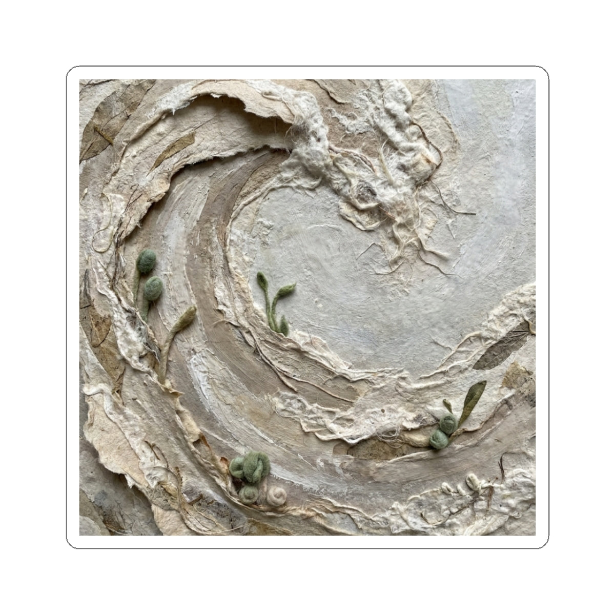 Japandi Ocean Wave in Overcast | Texture Sticker