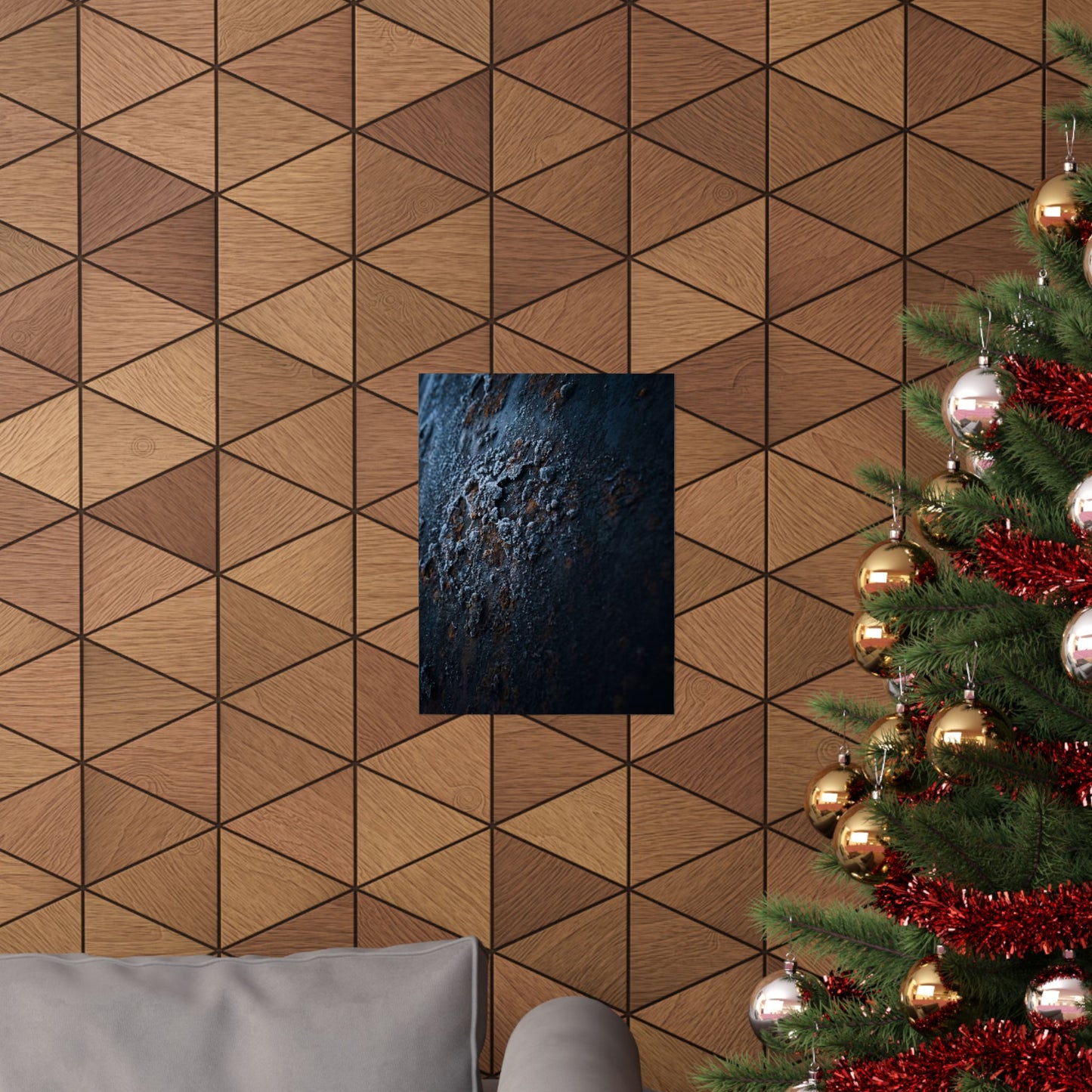 Rust Patina Wall Art Print | Winter Dark Japandi Shadow Zen Art