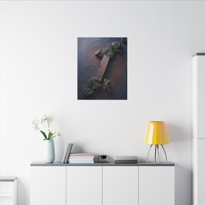 Spring Rock Garden Moody Minimal Canvas Art | Atmospheric Decor