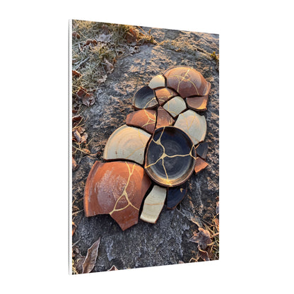Winter Broken Pottery Gold Vein Canvas Art | Beautiful Decor