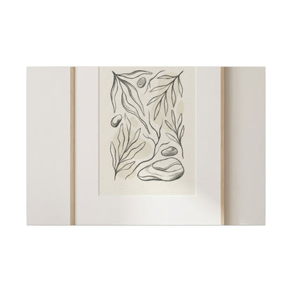 Japandi Charcoal Canvas Art Art Print