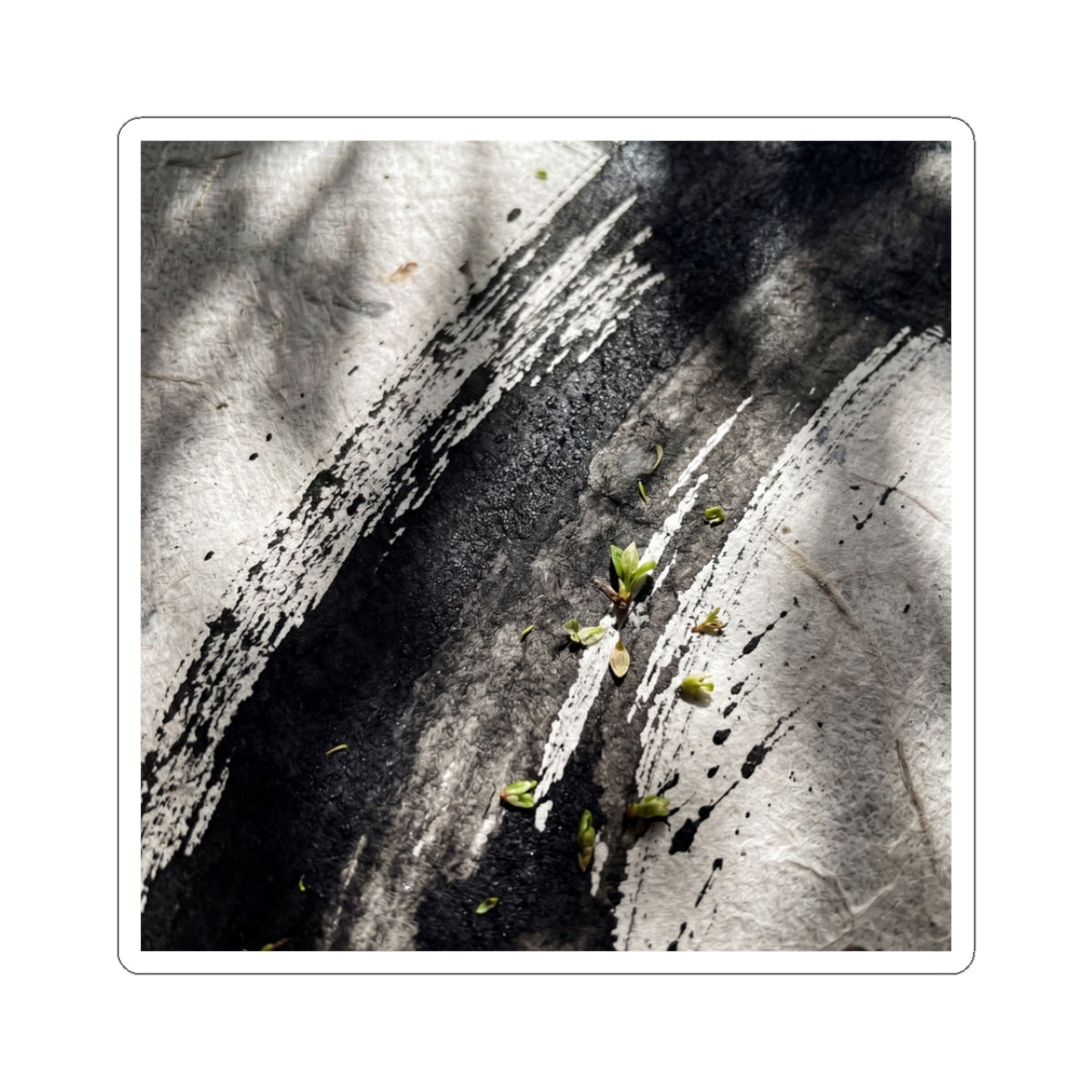 Wooden Bridge Sticker | Spring Dark Japandi Moody Minimal Art