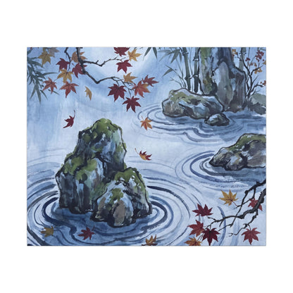 Rock Garden Autumn Canvas Art | Zen Tranquil Design