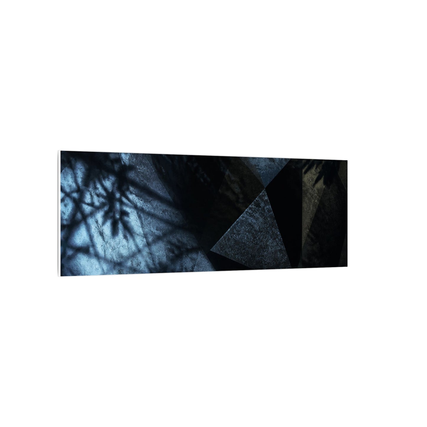 Shadow Play Winter Canvas Art | Dark Japandi Luxurious Design
