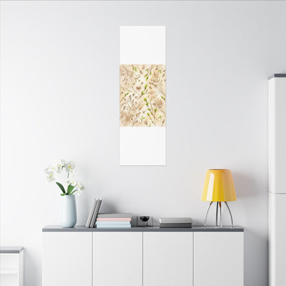Spring Dried Flowers Watercolor Canvas Art | Earthy Decor