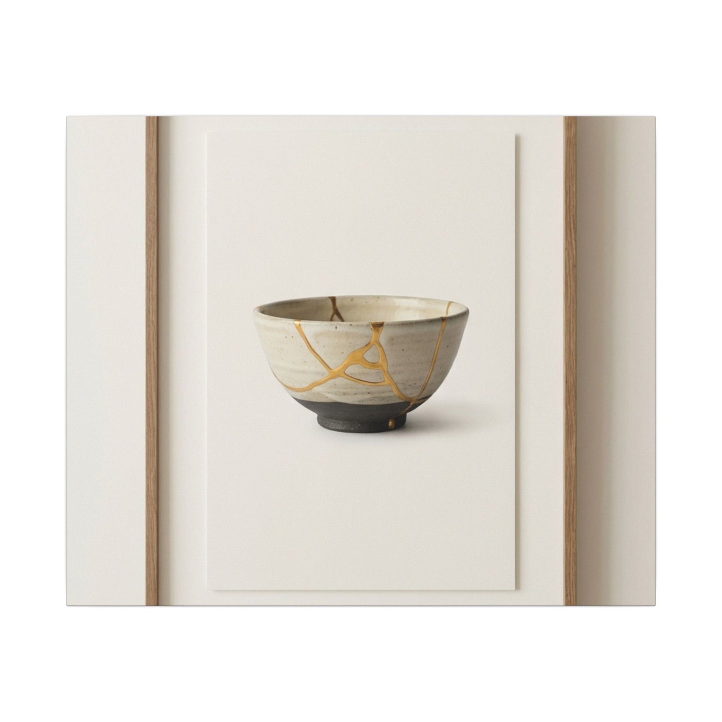 Kintsugi Charcoal Canvas Art
