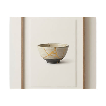 Kintsugi Charcoal Canvas Art