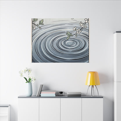 Calm Water Ripple Canvas Art - Ukiyo E Inspired Zen