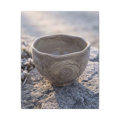 Seijaku Ceramic Bowl Canvas Art - Japandi Japanese Pattern