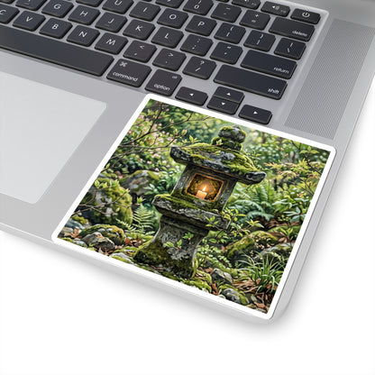 Spring Stone Lantern Japanese Pattern Sticker | Elegant Decor