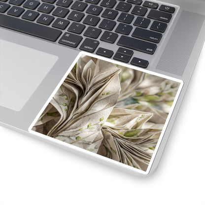Neutral Paper Fold Sticker - Watercolor Japandi Art Print