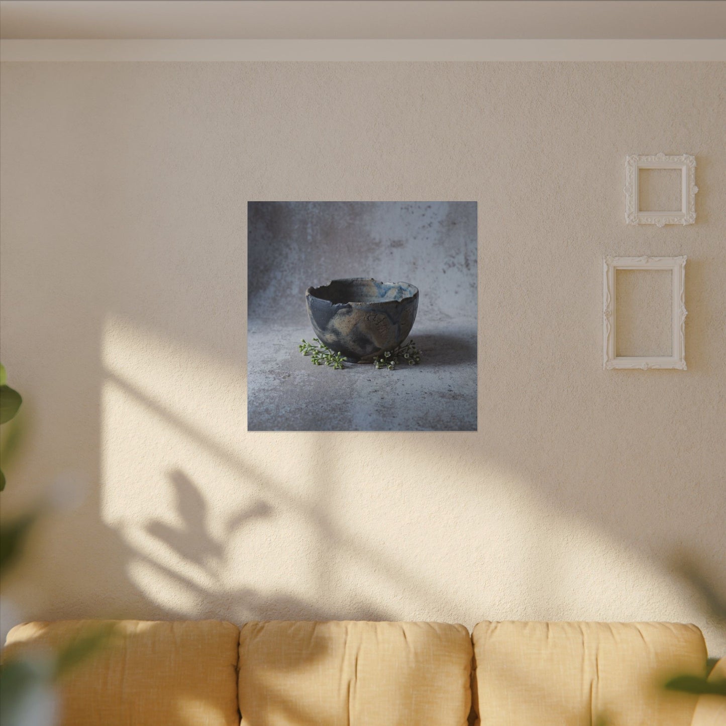 Ceramic Bowl Spring Canvas Art | Japandi Warm Design