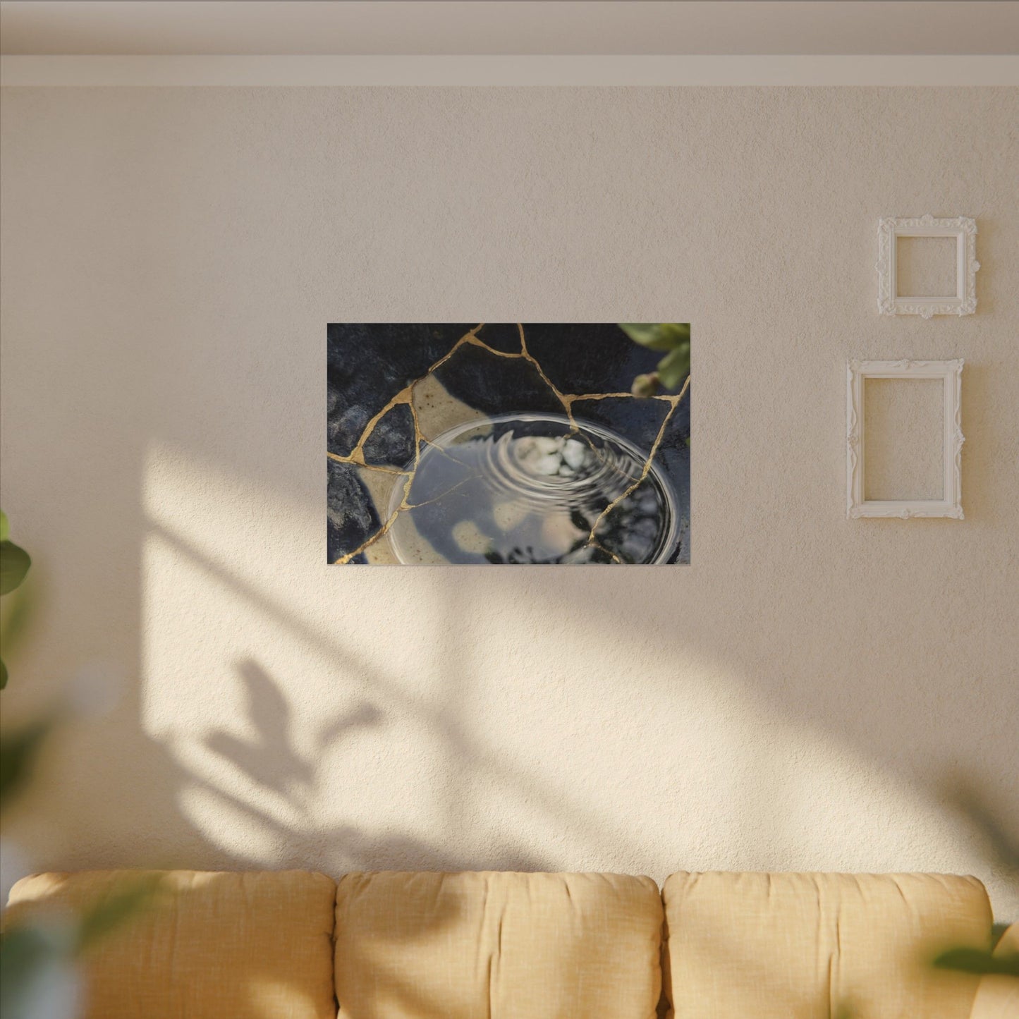 Water Ripple Spring Canvas Art | Kintsugi Beautiful Design
