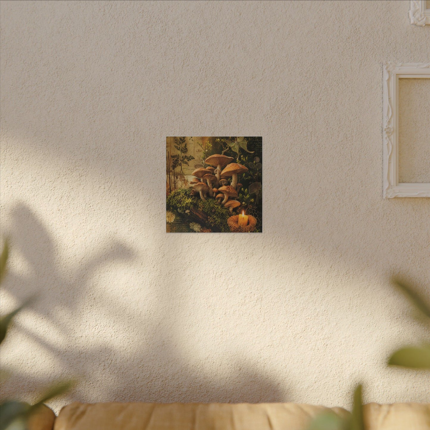 Spring Wild Mushrooms Herbarium Canvas Art | Earthy Decor
