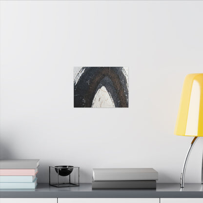 Moody Ink Brushstroke Canvas Art - Moody Minimal Dark Japandi