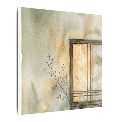 Ma Shoji Screen Canvas Art - Japandi Watercolor