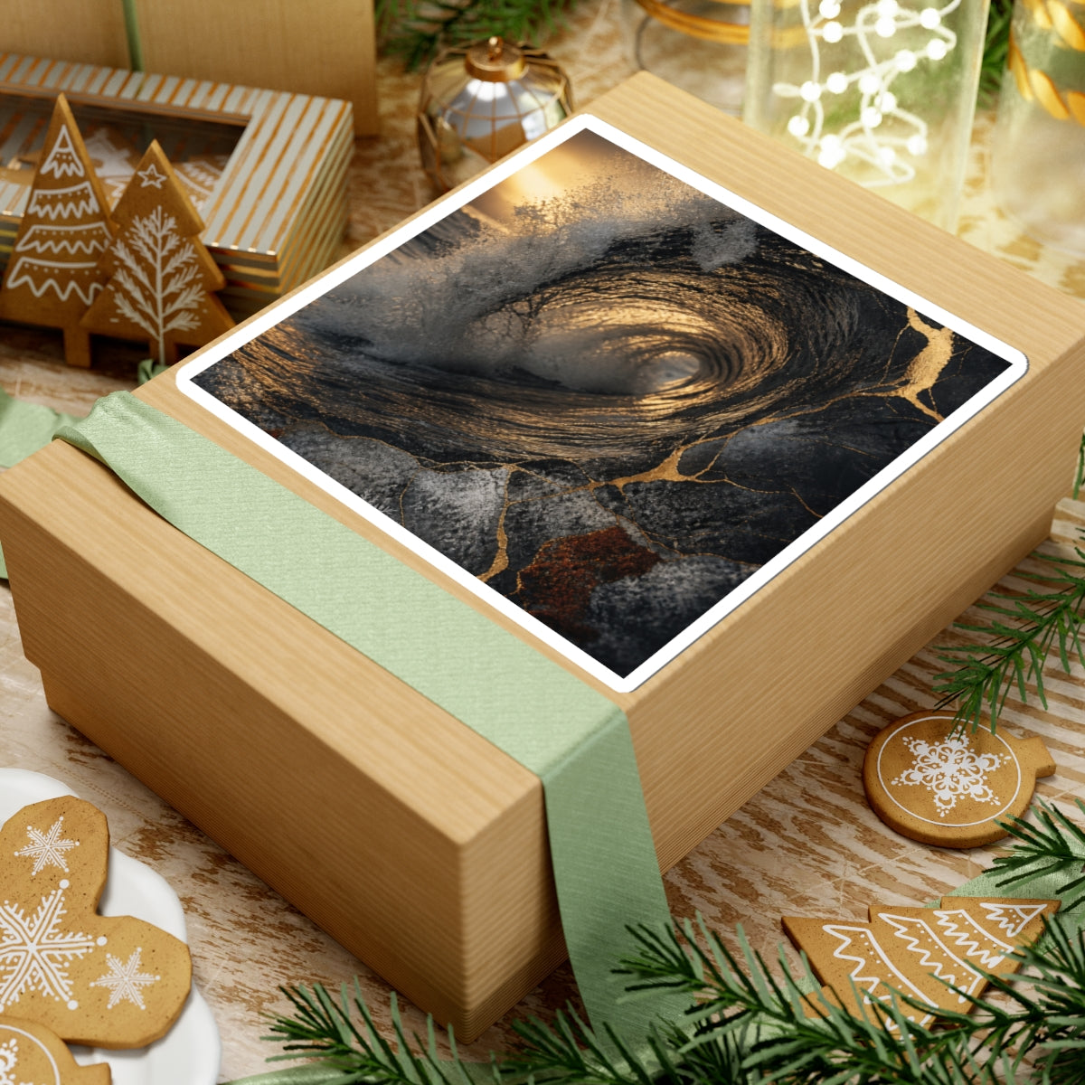 Ocean Wave Winter Sticker | Kintsugi Resilient Design