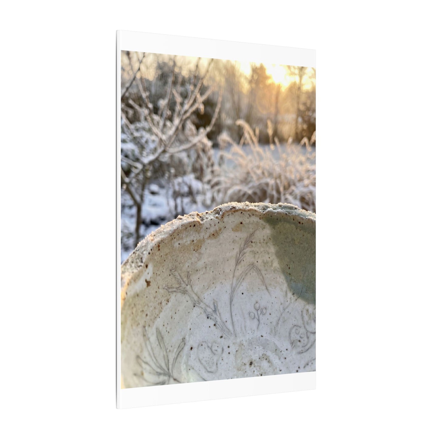 Ceramic Bowl Canvas Art | Winter Japandi Minimal Line Art