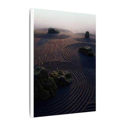Spring Rock Garden Shadow Zen Canvas Art | Luxurious Decor