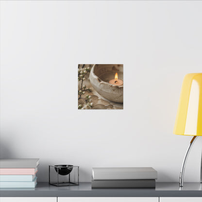 Kanso Ceramic Bowl Canvas Art - Japandi Watercolor