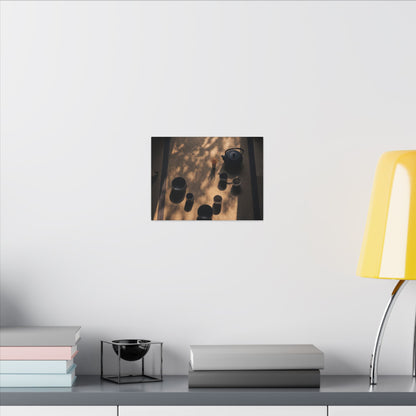 Shibui Tea Ceremony Canvas Art - Dark Japandi Shadow Zen