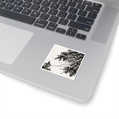 Incense Smoke Sticker | Autumn Zen Ukiyo E Inspired Art