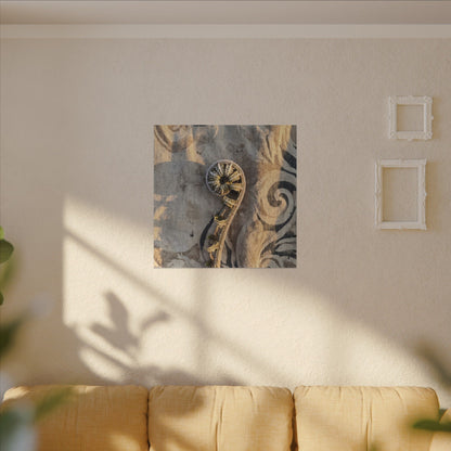 Fern Unfurling Canvas Art | Winter Japandi Japanese Pattern Art