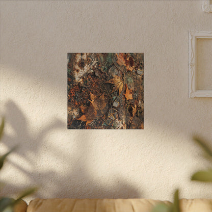 Rust Patina Canvas Art | Autumn Japandi Texture Art