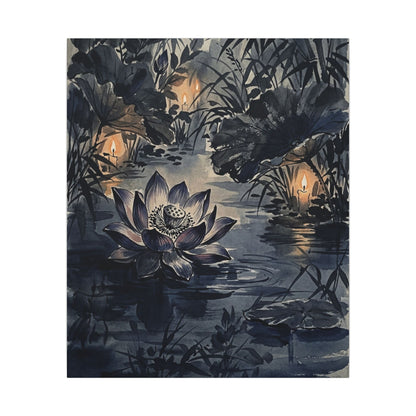 Fukinsei Lotus Flower Canvas Art - Zen Sumi E