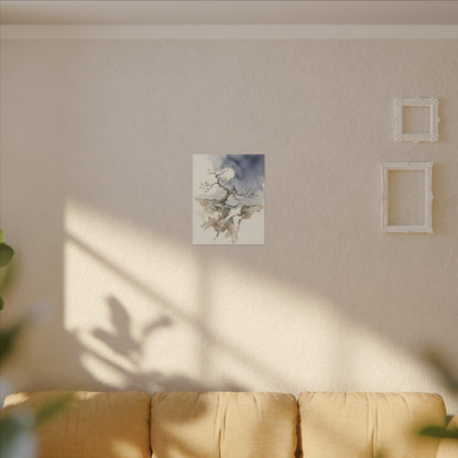 Moonlight Pine Tree Canvas Art - Japandi Ma