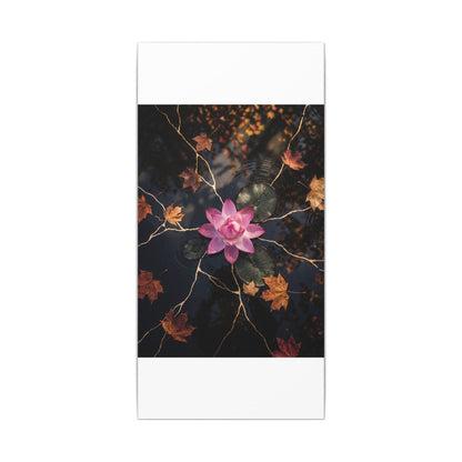Ma Lotus Flower Canvas Art - Kintsugi Gold Vein