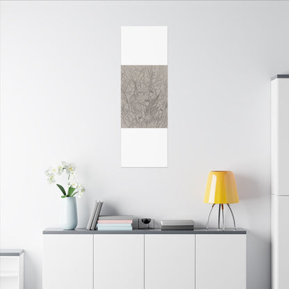 Summer Dried Flowers Minimal Line Canvas Art | Elegant Decor
