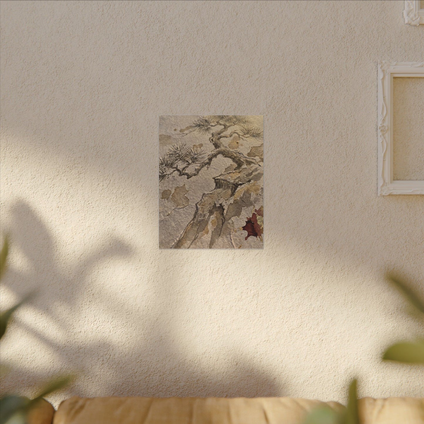 Pine Tree Canvas Art | Winter Japandi Japanese Pattern Art