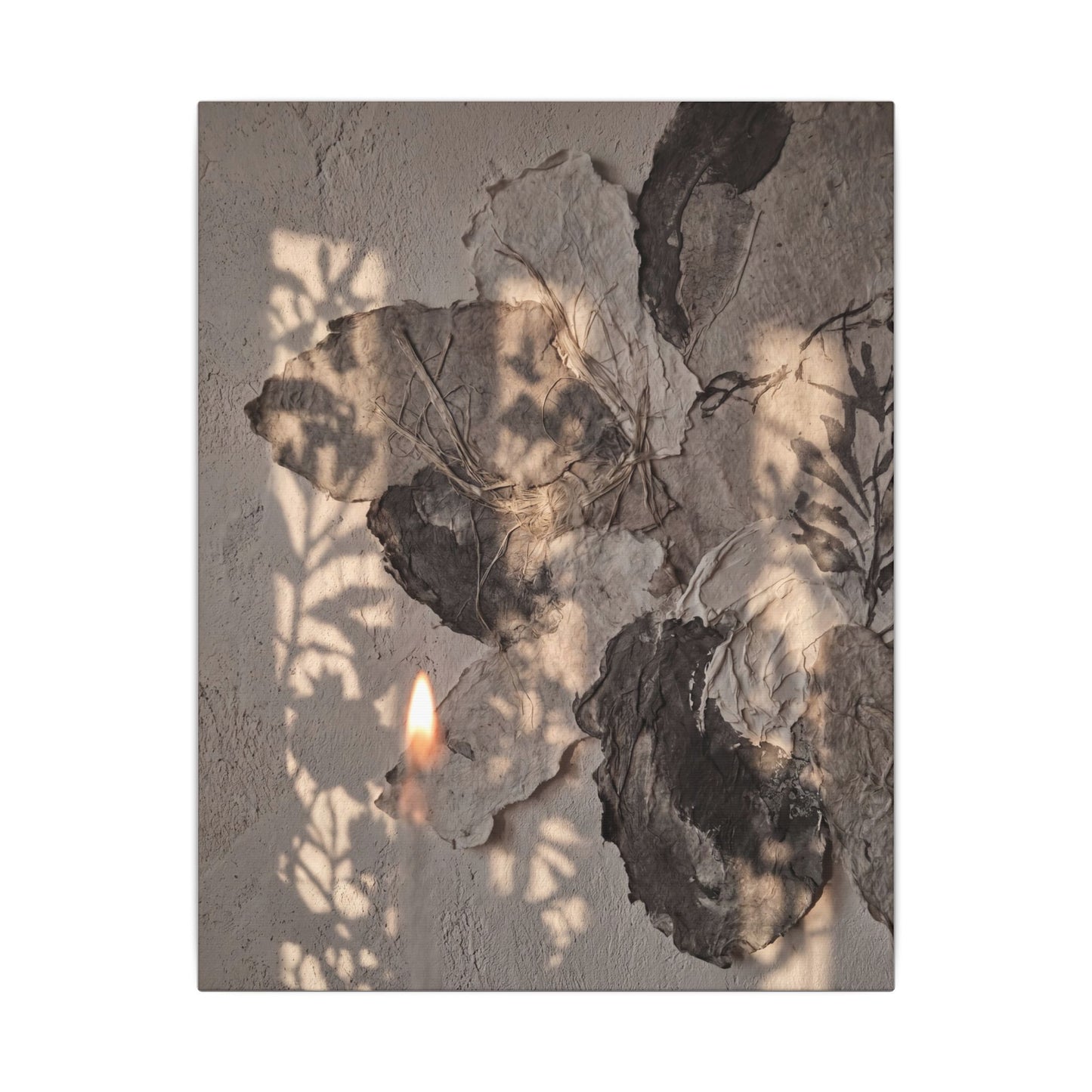 Shadow Play Summer Canvas Art | Japandi Elegant Design