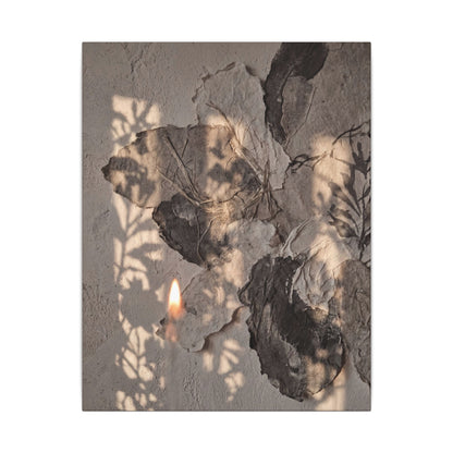 Shadow Play Summer Canvas Art | Japandi Elegant Design