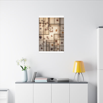 Shoji Screen Japanese Pattern Canvas Art | Neutral Japandi Art