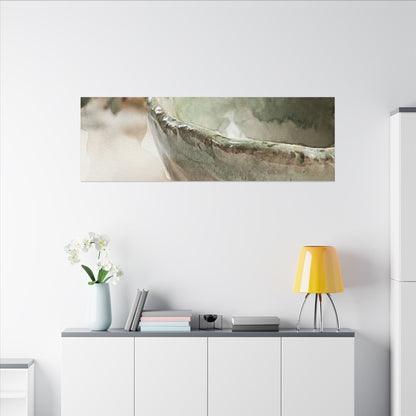Ceramic Bowl Canvas Art | Summer Japandi Watercolor Art