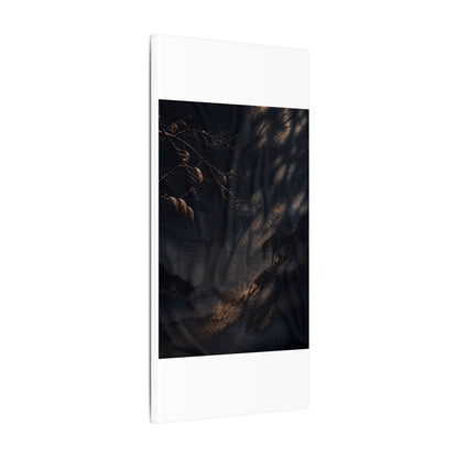 Atmospheric Silk Drape Canvas Art - Charcoal Ink Dark Japandi