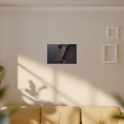 Spring Rock Garden Moody Minimal Canvas Art | Atmospheric Decor