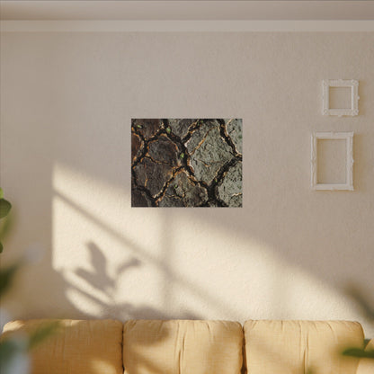 Earthy Cracked Earth Canvas Art - Japanese Pattern Japandi