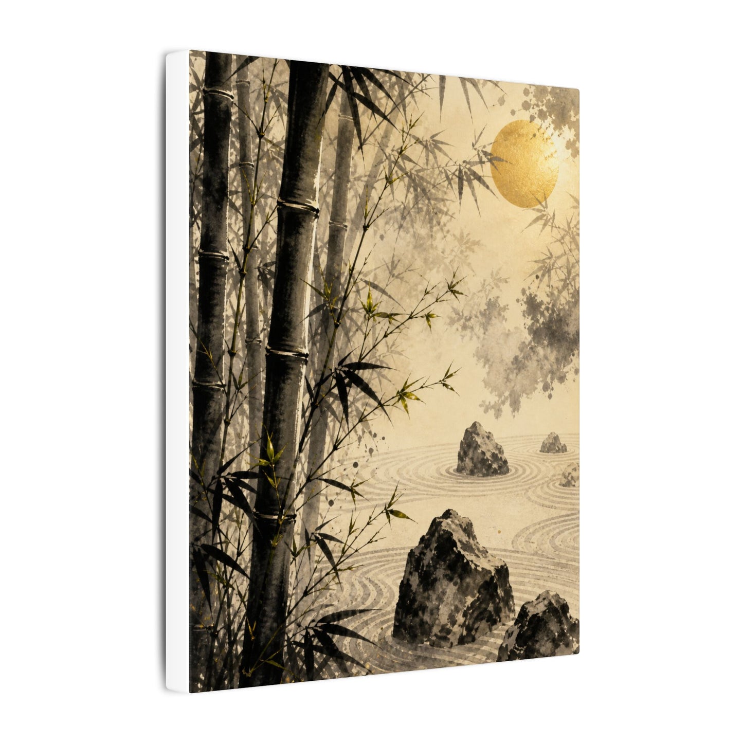 Peaceful Bamboo Grove Canvas Art - Karesansui Zen