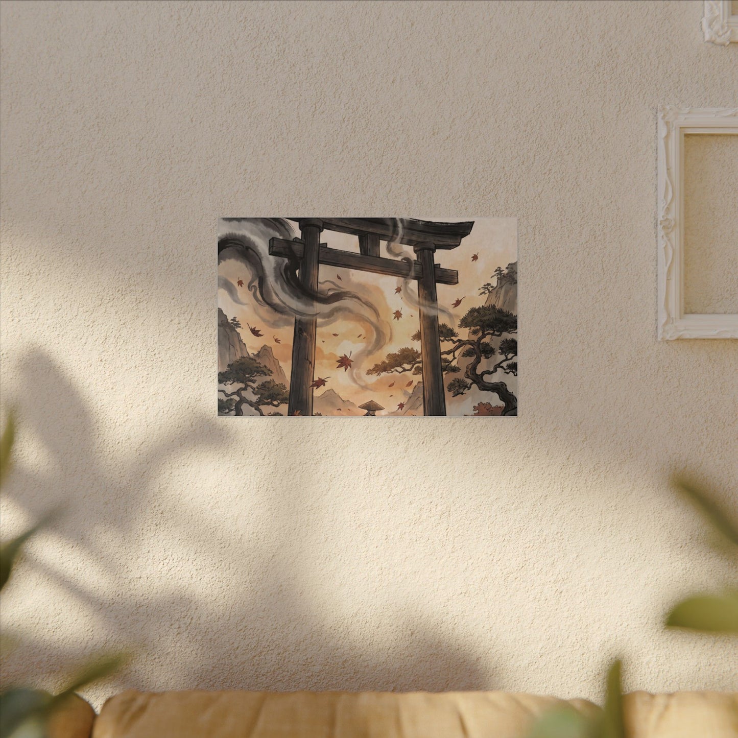 Torii Gate Ukiyo E Inspired Canvas Art | Serene Zen Art