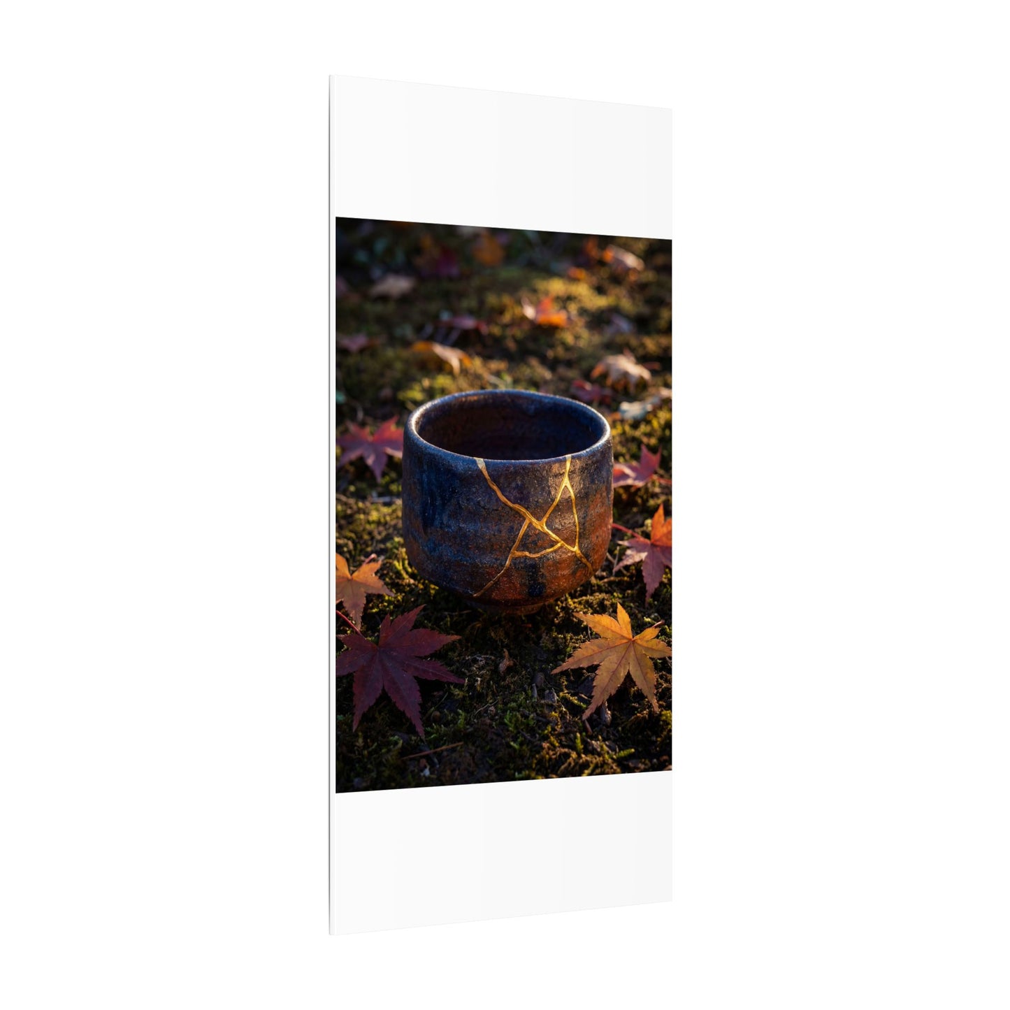 Kanso Moonlit Garden Canvas Art - Kintsugi Gold Repair