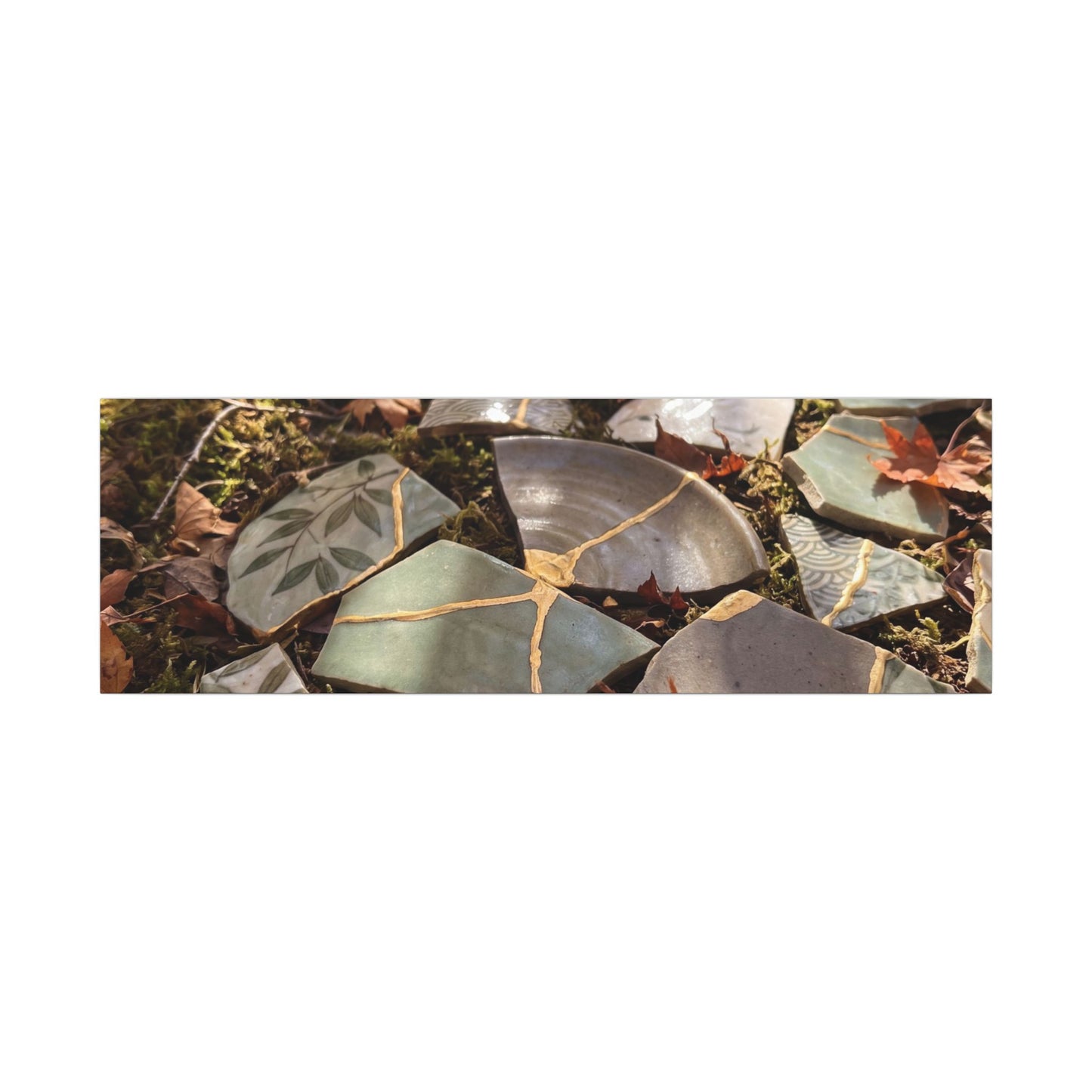 Broken Pottery Japanese Pattern Canvas Art | Elegant Japandi Art