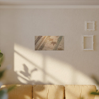 Autumn Bamboo Grove Japanese Pattern Canvas Art | Neutral Decor