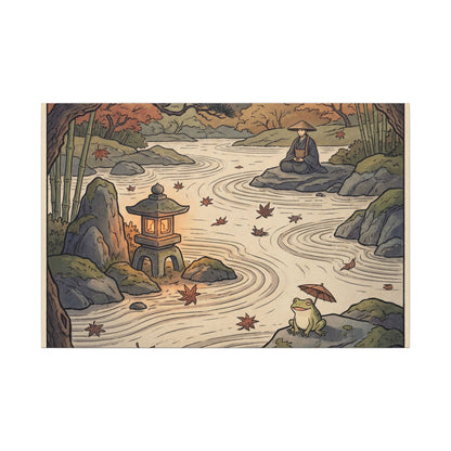 Rock Garden Autumn Canvas Art | Zen Serene Design Art Print