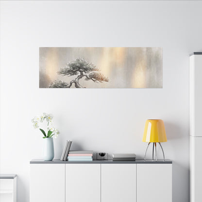 Pine Tree Canvas Art | Winter Japandi Japanese Pattern Art